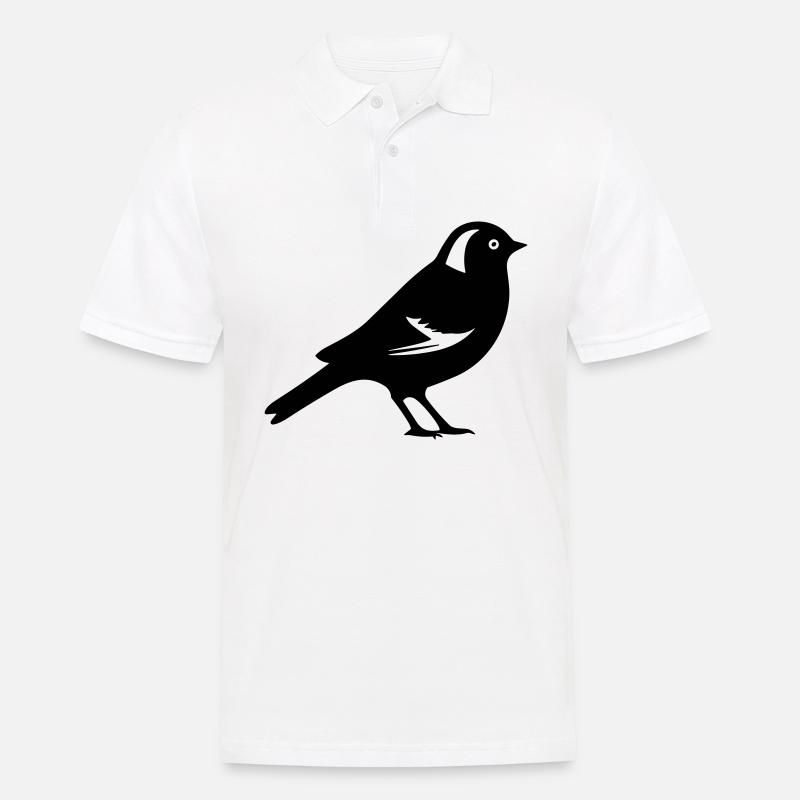 Vogel - Männer Poloshirt - Weiß