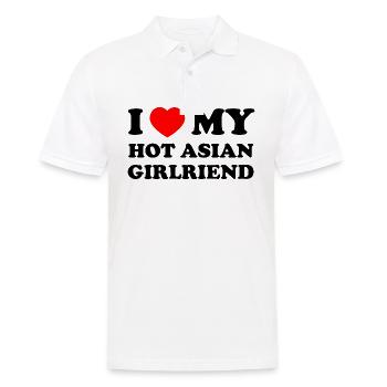 i love my very hot asian girlfriend - Men's Polo Shirt - white - Front - Kai (181cm)