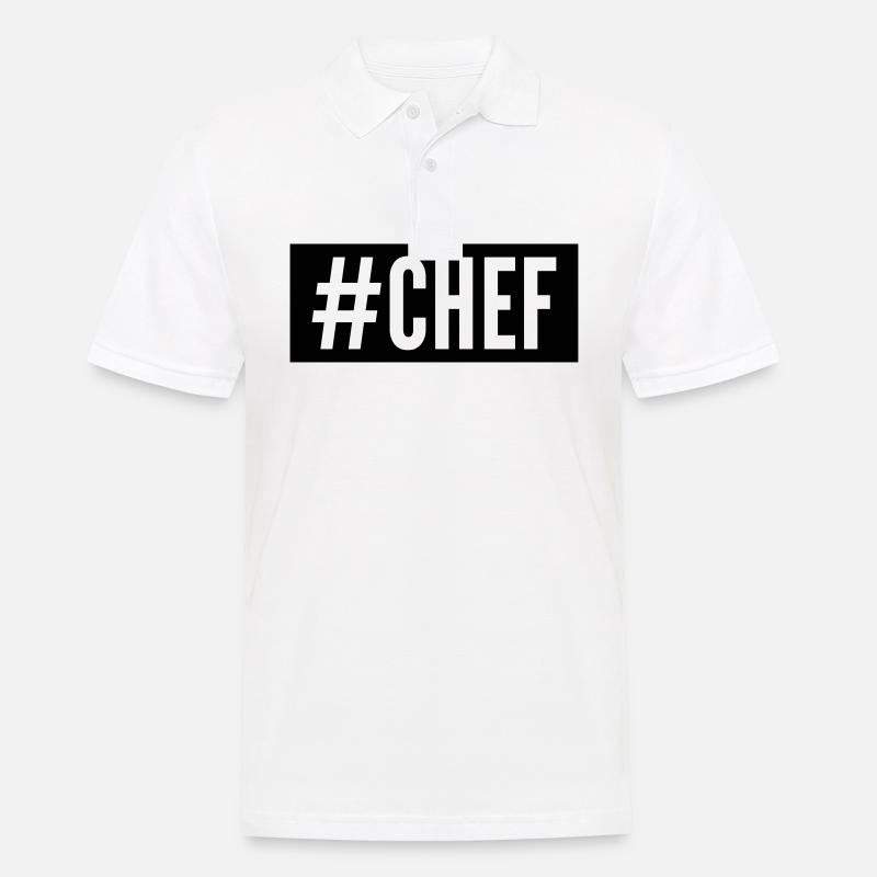 chef - Männer Poloshirt - Weiß