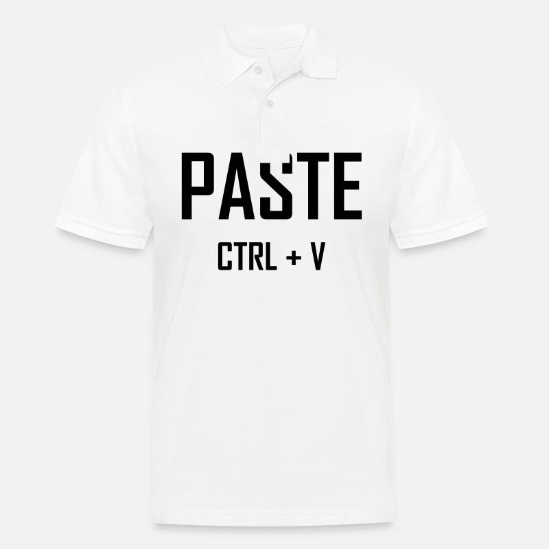 Paste Ctrl V - Vater Sohn Shirt - Männer Poloshirt - Weiß