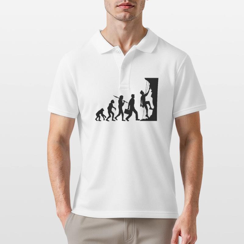 evolution evolution born steep wall climbs Men's Polo Shirt