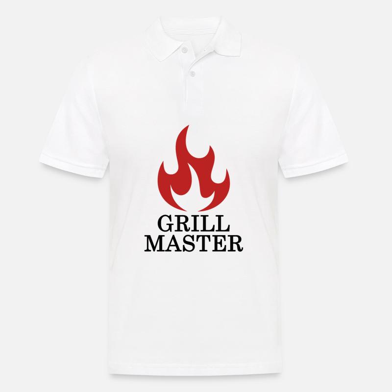 Grill Master - Grill Chef - Männer Poloshirt - Weiß