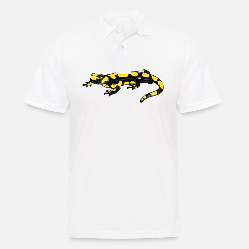 Feuersalamander / Fire Salamander I - Männer Poloshirt - Weiß