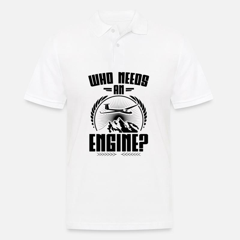 Glider | Glider flight glider pilot gift - Men's Polo Shirt - white