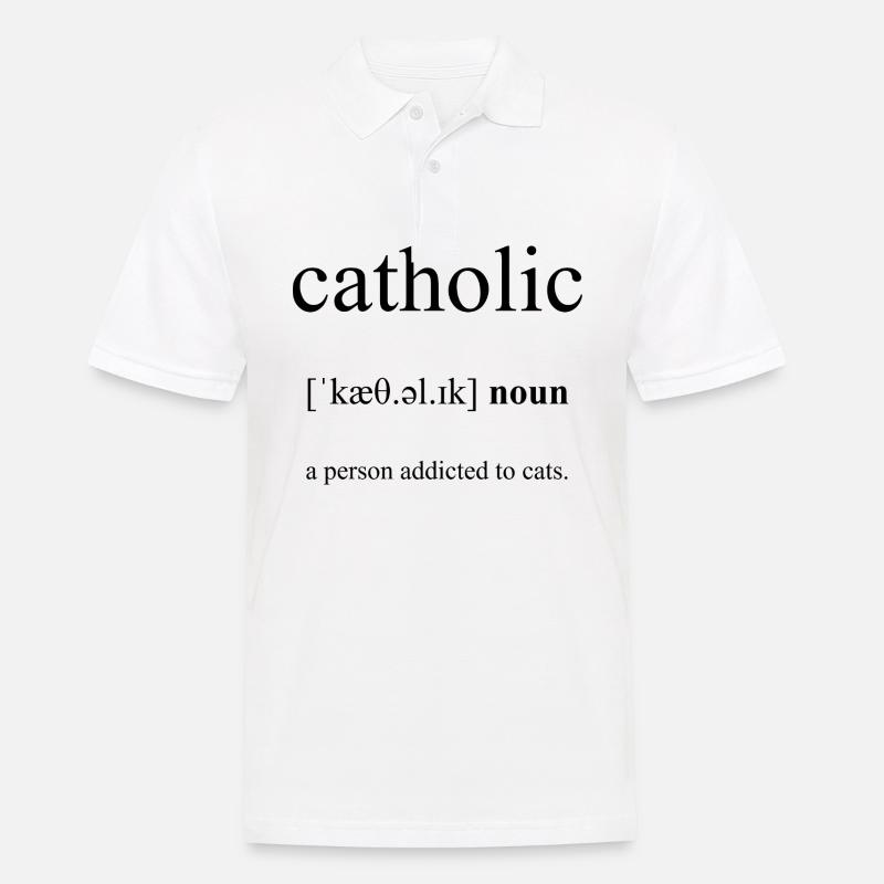 Catholic Definition Dictionary - Männer Poloshirt - Weiß