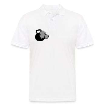 dynamic bear head with kettlebell - Men's Polo Shirt - white - Front - Kai (181cm)
