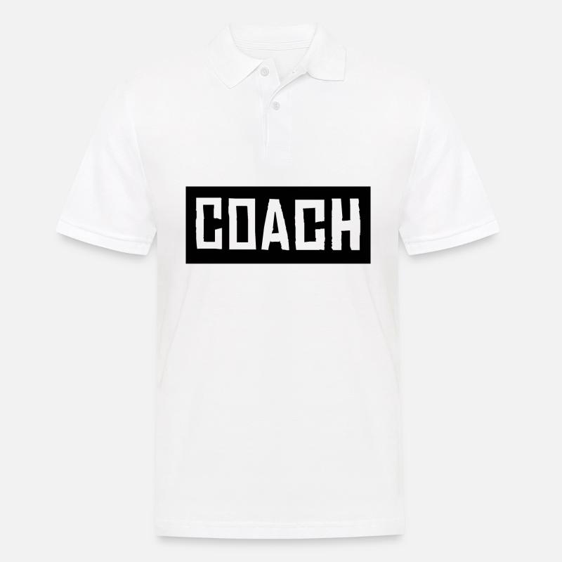 Coach Coach Coach Trainer Trainer Trainer - Männer Poloshirt - Weiß