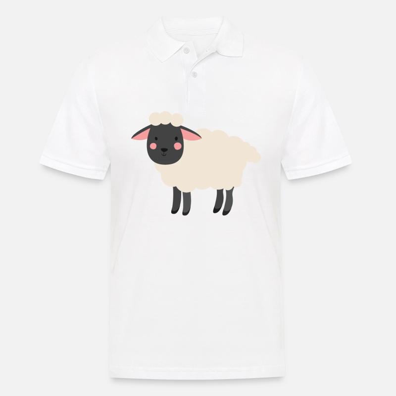 Schaf - Männer Poloshirt - Weiß
