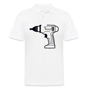 drill - Men's Polo Shirt - white - Front - Kai (181cm)