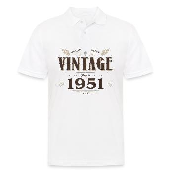 73 Jahre alter Jahrgang 1951 Limitierte Auflage 73. - Männer Poloshirt - Weiß - Vorne - Kai (181cm)