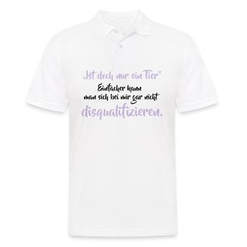 Ist doch nur ein Tier... - Männer Poloshirt - Weiß - Vorne - Kai (181cm)