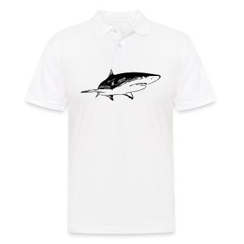 Hai - Vintage Vector Design - Polo Homme - blanc - Devant - Kai (181cm)