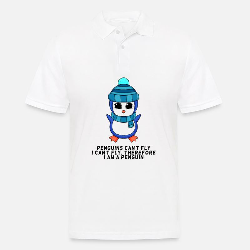 Ich bin ein Pinguin - Männer Poloshirt - Weiß