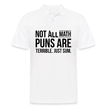 Math puns are terrible sum school gift - Men's Polo Shirt - white - Front - Kai (181cm)