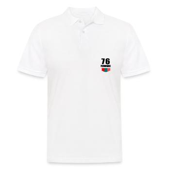 Patch Muscle Car - Men's Polo Shirt - white - Front - Kai (181cm)