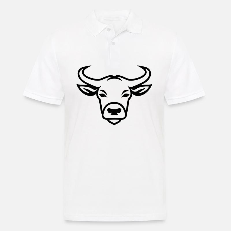 Büffel - Männer Poloshirt - Weiß