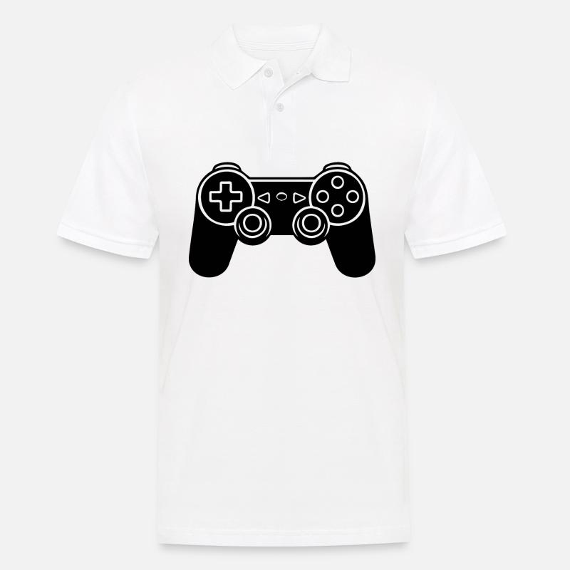 Controller Gaming Videospiele Gamepad - Männer Poloshirt - Weiß