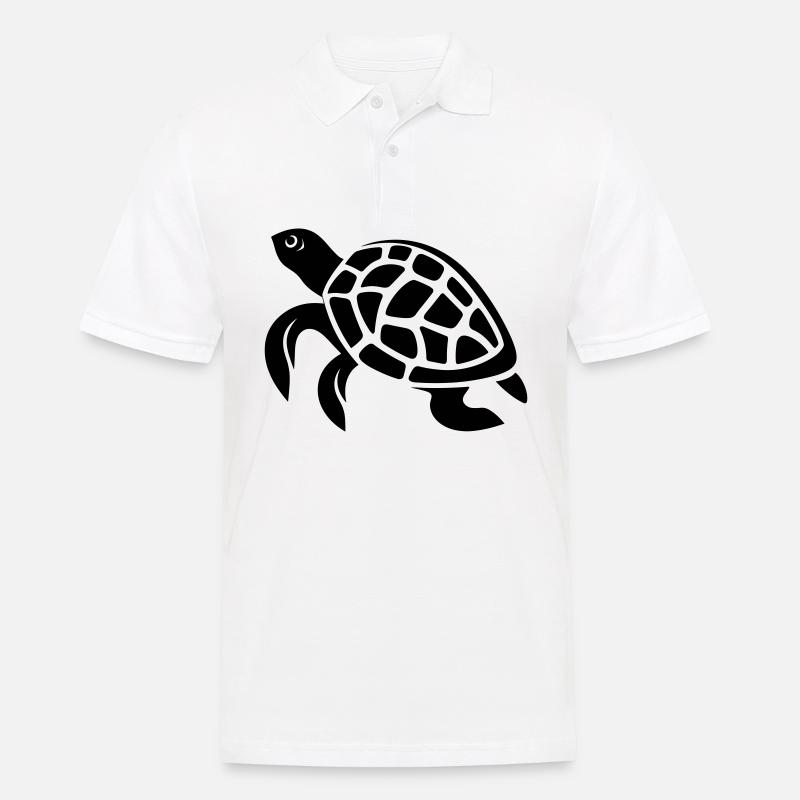 Schildkröte - Männer Poloshirt - Weiß