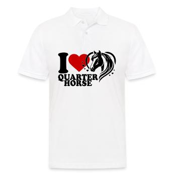 I love Pferd Quarter Horse - Men's Polo Shirt - white - Front - Kai (181cm)