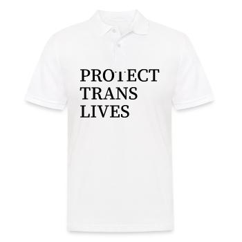 Protéger les vies trans - Polo Homme - blanc - Devant - Kai (181cm)