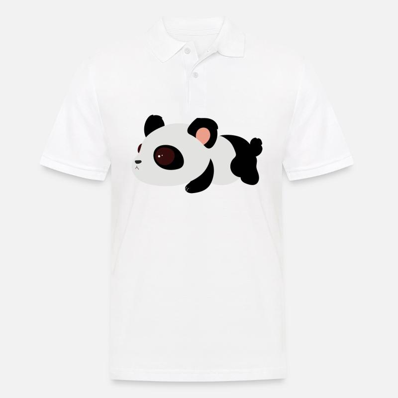 Süßer panda - Männer Poloshirt - Weiß