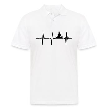 Battements de coeur Yoga Vector - Polo Homme - blanc - Devant - Kai (181cm)