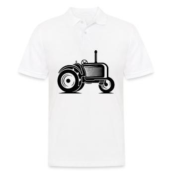 Traktor - Männer Poloshirt - Weiß - Vorne - Kai (181cm)