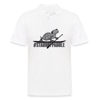 SUP - Men's Polo Shirt - white - Front - Kai (181cm)