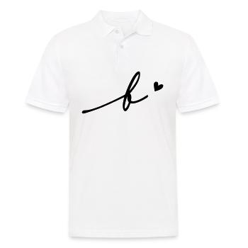 Letter B Cursive - Men's Polo Shirt - white - Front - Kai (181cm)