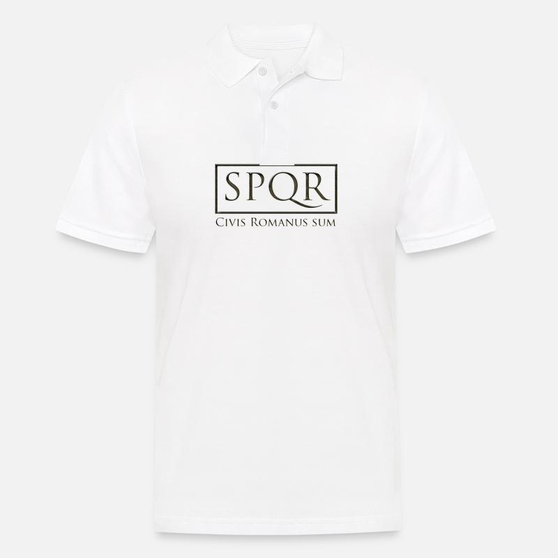Civis Romanus Wels (schwarz) - Männer Poloshirt - Weiß