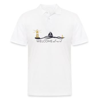 Segler WELCOMEaboard - Männer Poloshirt - Weiß - Vorne - Kai (181cm)