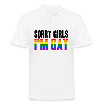 Sorry Girls In Gay LGBT Gay Gift Idea Homo - Men's Polo Shirt - white - Front - Kai (181cm)