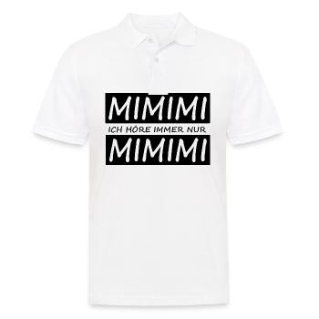 Lustiger Spruch MIMIMI - Männer Poloshirt - Weiß - Vorne - Kai (181cm)