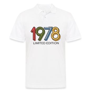 Vintage 1978 Limited Edition - Men's Polo Shirt - white - Front - Kai (181cm)