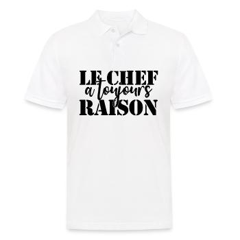 Chef is always right - Men's Polo Shirt - white - Front - Kai (181cm)