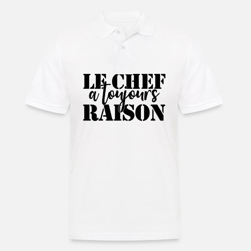 Chef hat immer Recht - Männer Poloshirt - Weiß