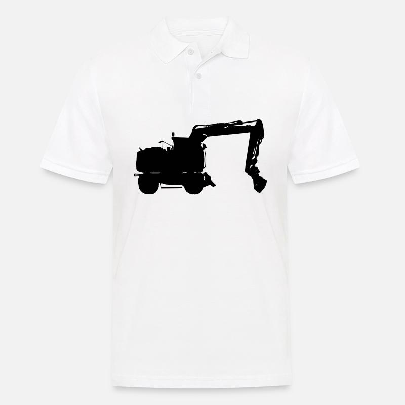 Bagger - Männer Poloshirt - Weiß