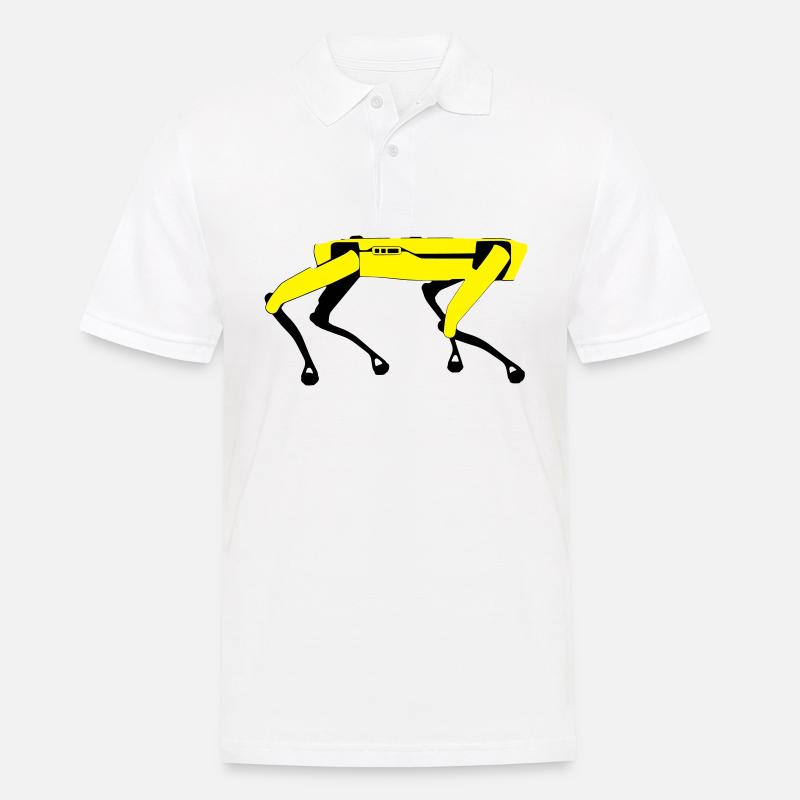 Robot Spot Boston Dynamics Black Mirror Chien Chien - Polo Homme - blanc