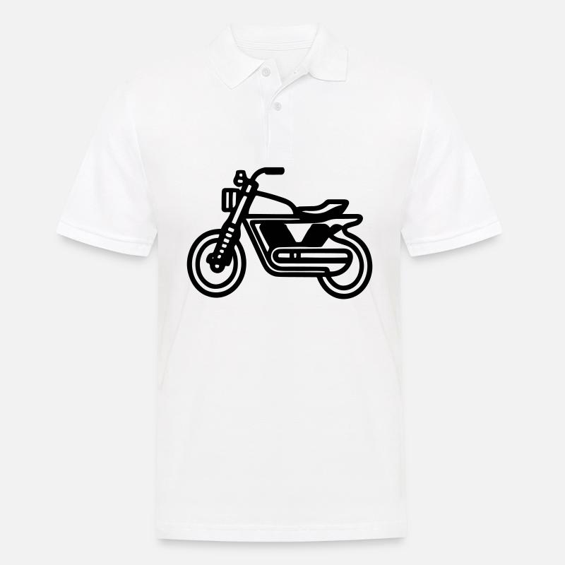 Motorrad - Männer Poloshirt - Weiß
