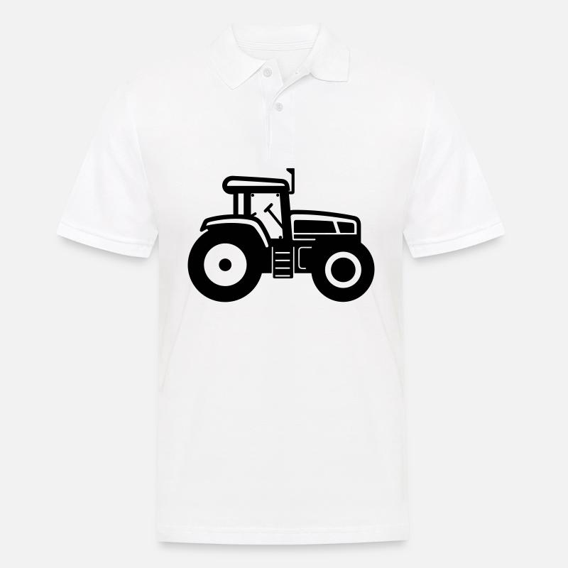 Traktor - Männer Poloshirt - Weiß