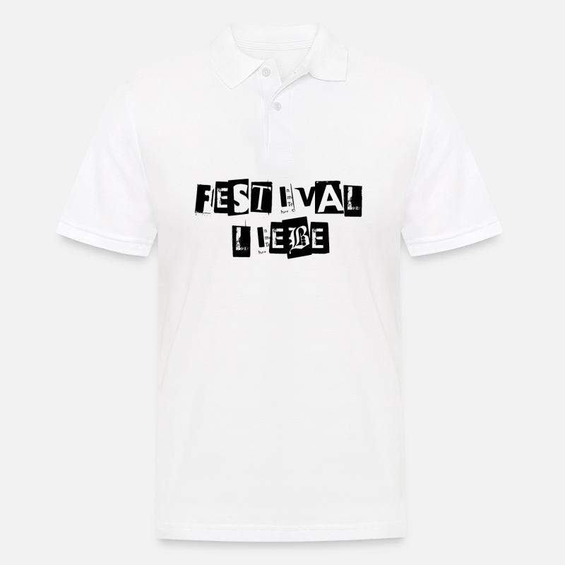 festival Liebe Geschenk Geschenkidee - Männer Poloshirt - Weiß
