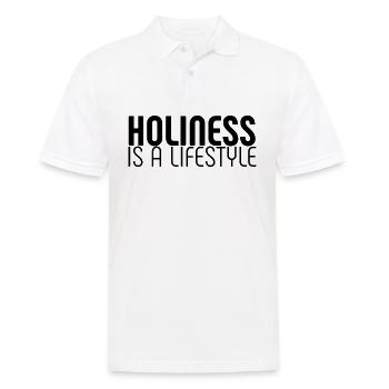 Heiligkeit ist ein Lebensstil - Christian Zitat - Männer Poloshirt - Weiß - Vorne - Kai (181cm)
