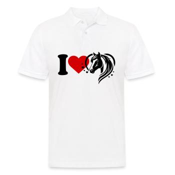 J’adore les chevaux - Polo Homme - blanc - Devant - Kai (181cm)