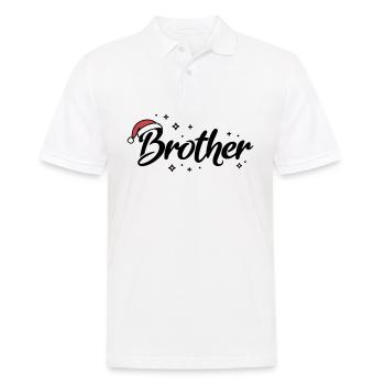 Père Noël Chapeau Frère Frère - Polo Homme - blanc - Devant - Kai (181cm)