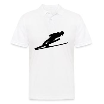 Ski Weitsprung Skiflug Skispringen Skiweitflug - Männer Poloshirt - Weiß - Vorne - Kai (181cm)