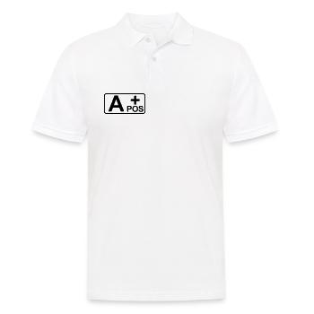 #304 Blutgruppe A pos - Männer Poloshirt - Weiß - Vorne - Kai (181cm)