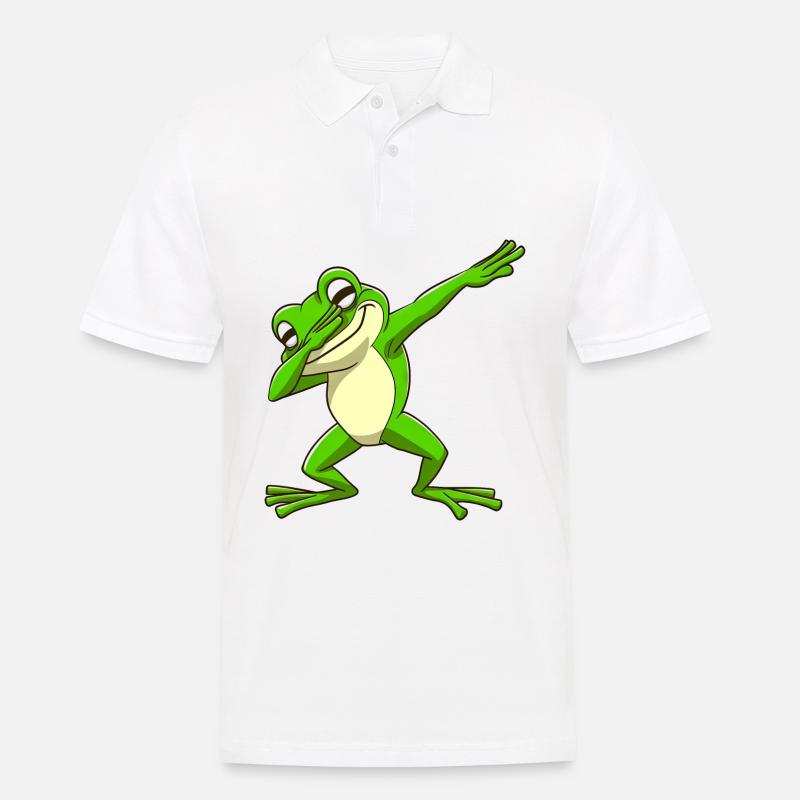 Cool Frog Dabbing Pose Tendance - Polo Homme - blanc