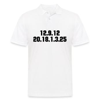 "Lil Tracy" in Zahlen - Männer Poloshirt - Weiß - Vorne - Kai (181cm)