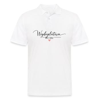 Wegbegleiterin mit Herz - Männer Poloshirt - Weiß - Vorne - Kai (181cm)