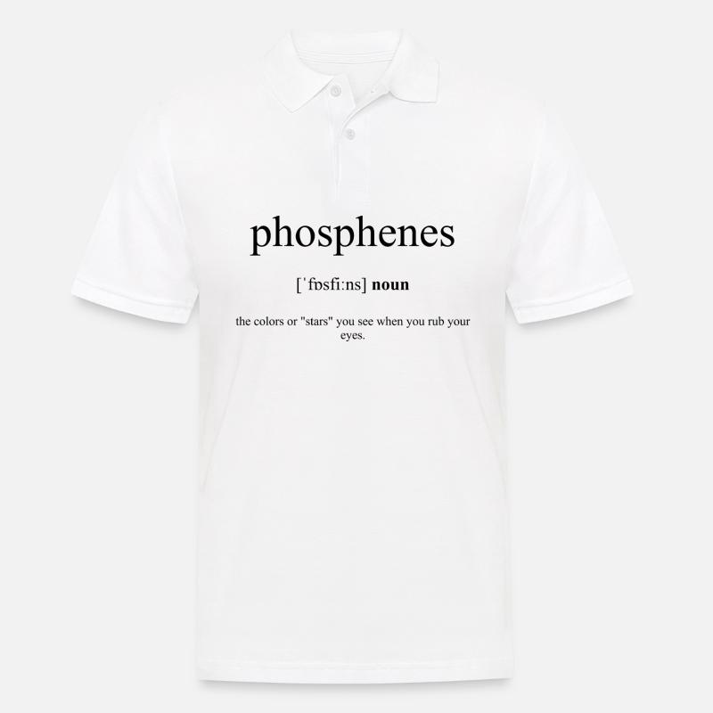Phosphenes Definition Dictionary - Männer Poloshirt - Weiß
